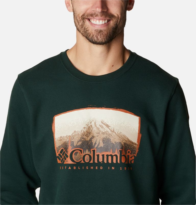 Hart Mountain Graphic Crew | 370 | L, Color: Spruce, Foggy Haven Graphic, image 4