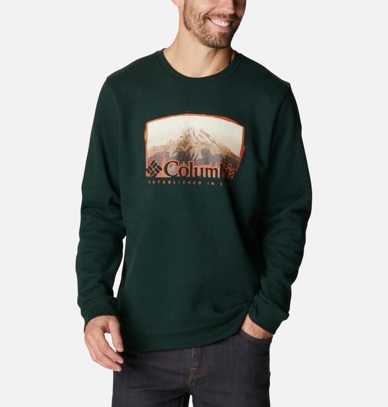 Hart Mountain Graphic Crew | 370 | L, Color: Spruce, Foggy Haven Graphic, image 1