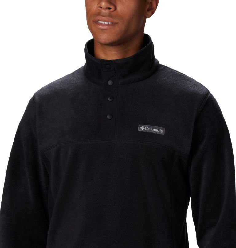 Men's Steens Mountain Half Snap Fleece Pullover, Color: Black