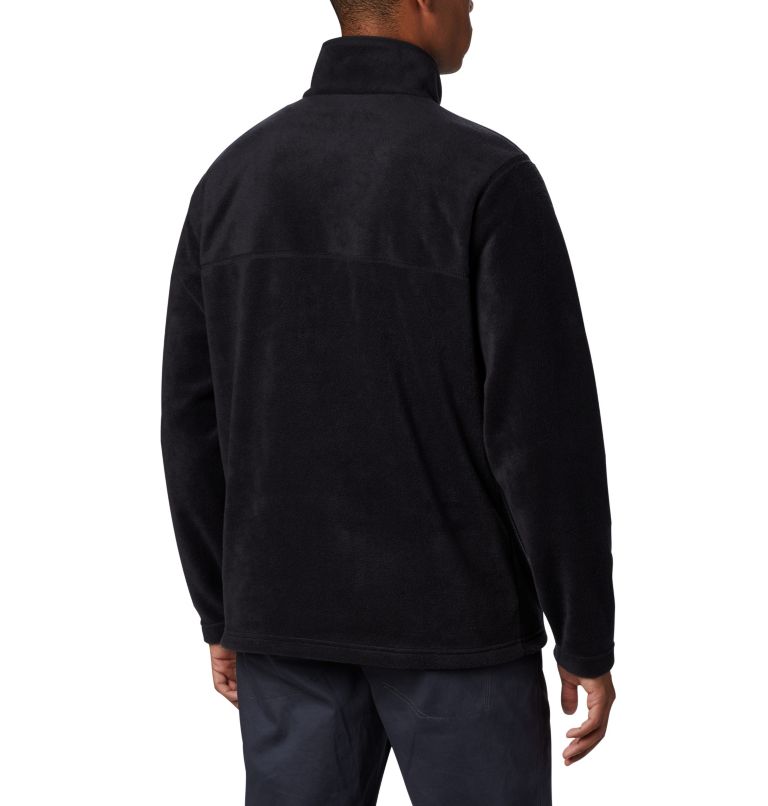 Men's Steens Mountain Half Snap Fleece Pullover, Color: Black, image 2