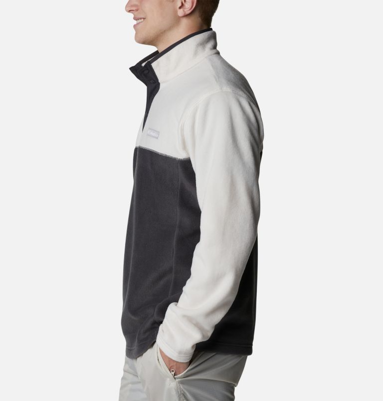 Men's Steens Mountain Half Snap Fleece, Color: Shark, Chalk, Shark, image 3