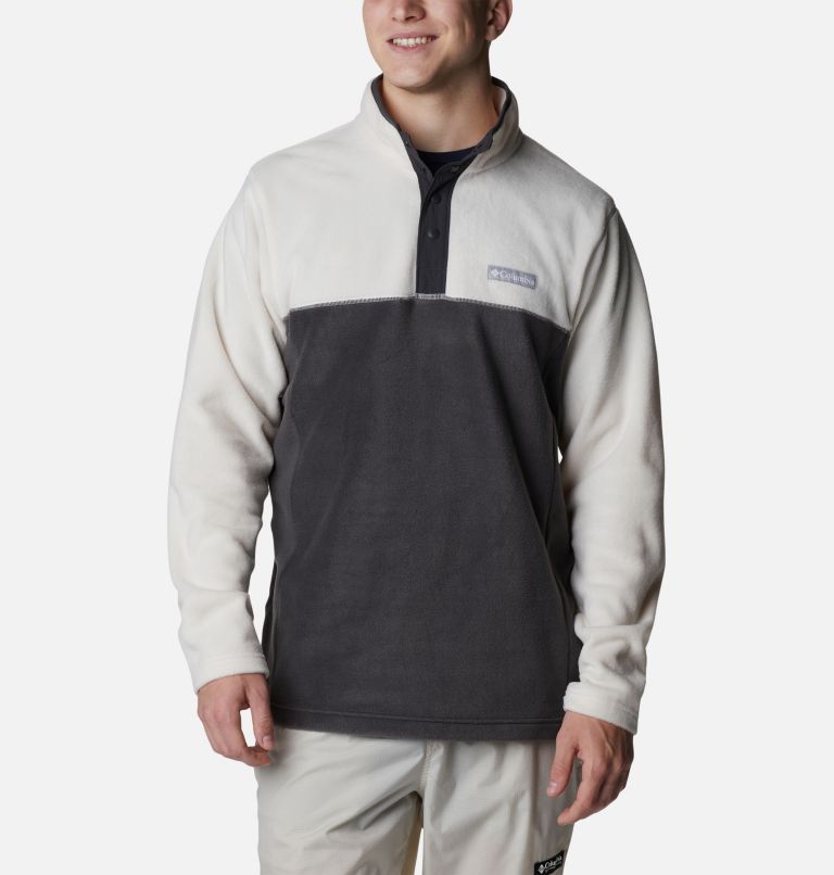 Men's Steens Mountain Half Snap Fleece, Color: Shark, Chalk, Shark, image 1