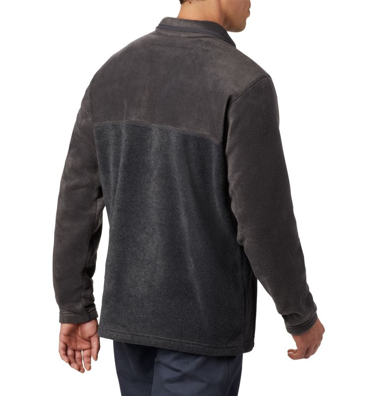 Men's Steens Mountain Half Snap Fleece, Color: Charcoal Heather, Shark, image 4