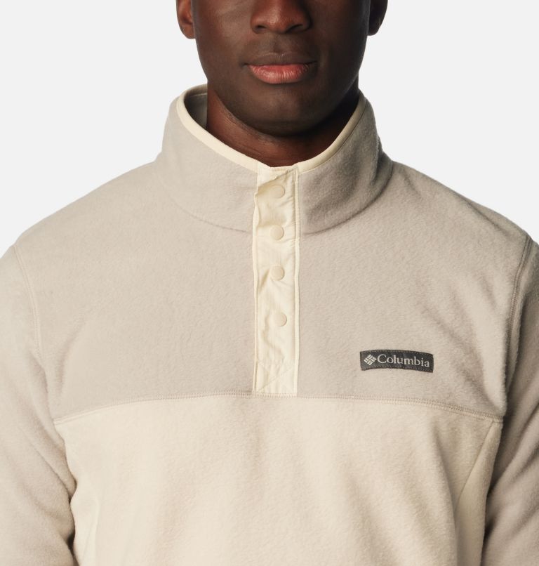 Men's Steens Mountain Half Snap Fleece, Color: Dark Stone, Flint Grey, Chalk, image 4