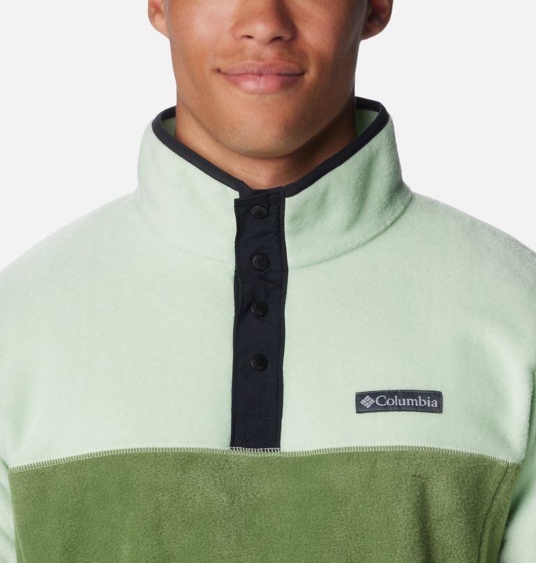 Men's Steens Mountain Half Snap Fleece, Color: Canteen, Sage Leaf, Black, image 4