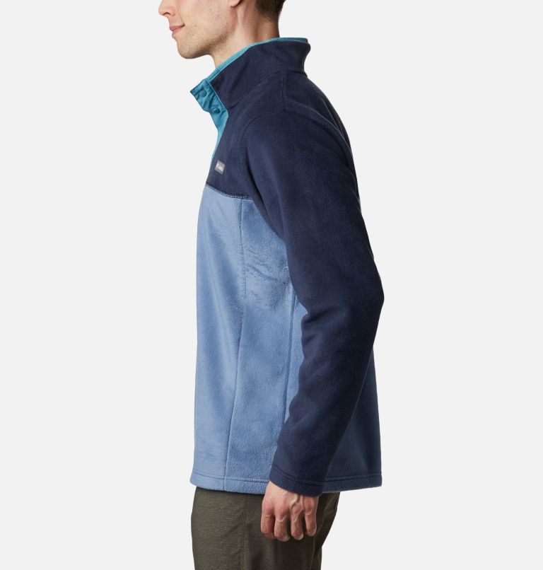Men's Steens Mountain Half Snap Fleece Pullover, Color: Bluestone, Collegiate Navy, Canyon Blue, image 3