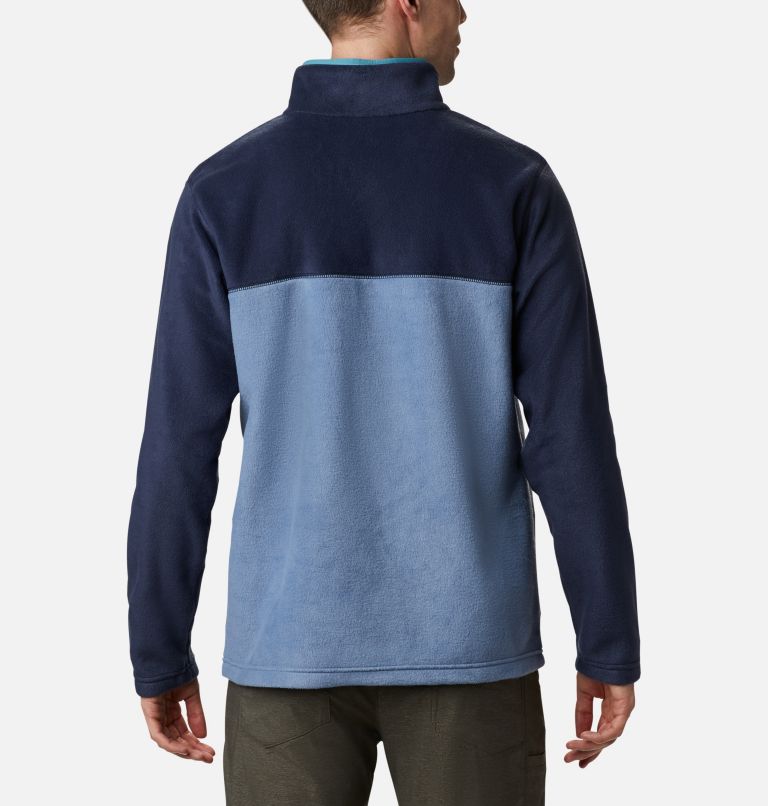 Men's Steens Mountain Half Snap Fleece Pullover, Color: Bluestone, Collegiate Navy, Canyon Blue, image 2
