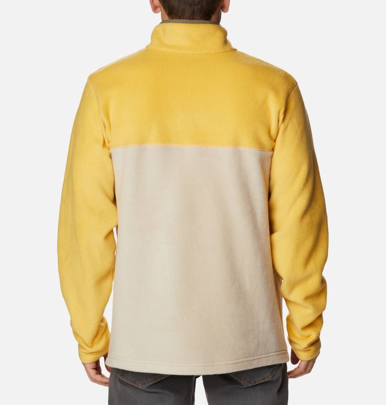 Men's Steens Mountain Half Snap Fleece, Color: Golden Nugget, Anct Fssl, Stone Green, image 2