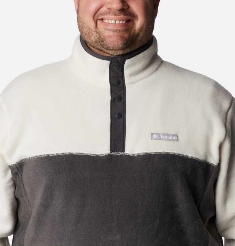 Men's Steens Mountain Half Snap Fleece - Extended Size, Color: Shark, Chalk, Shark, image 4