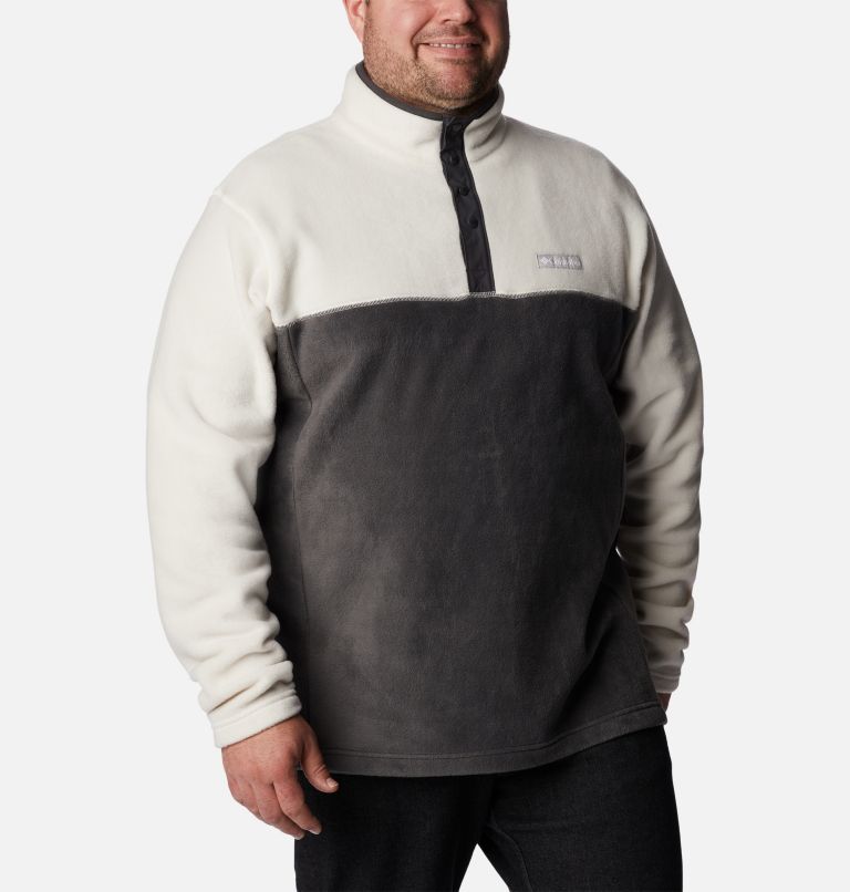 Men's Steens Mountain Half Snap Fleece - Extended Size, Color: Shark, Chalk, Shark, image 5