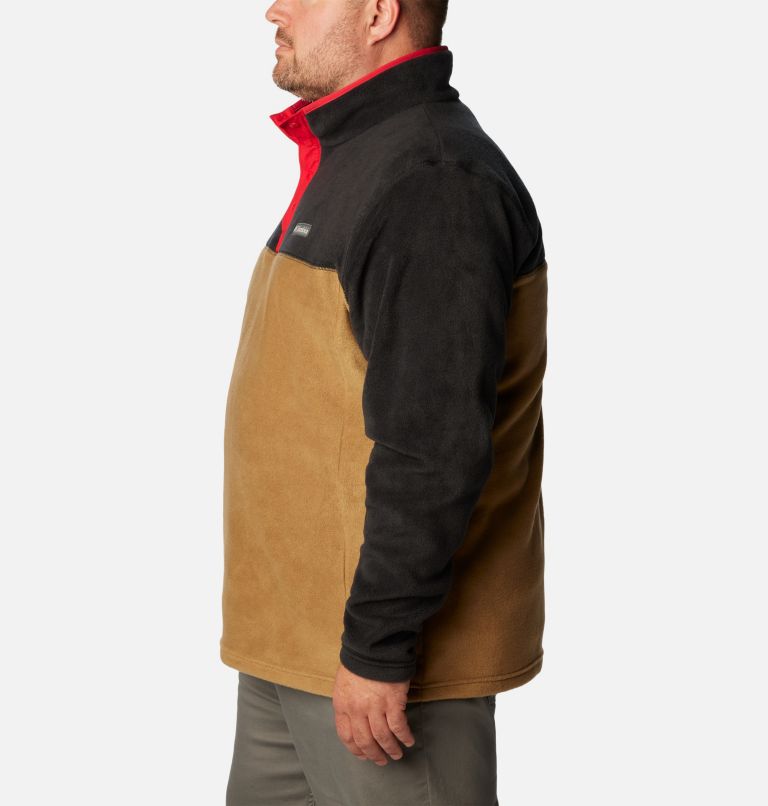 Men's Steens Mountain Half Snap Fleece - Extended Size, Color: Delta, Black, Mountain Red, image 3