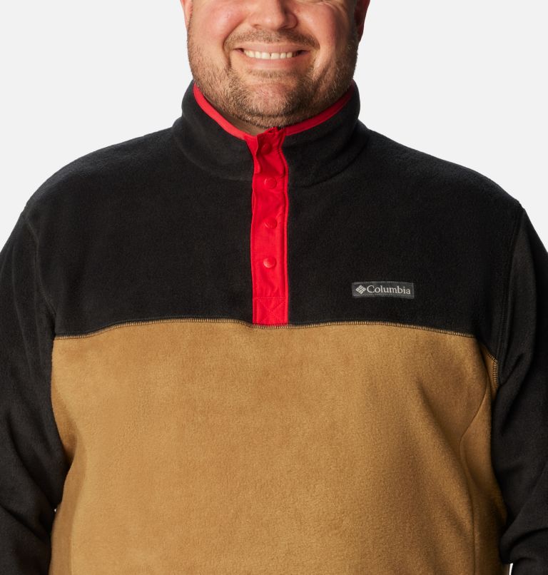Men's Steens Mountain Half Snap Fleece - Extended Size, Color: Delta, Black, Mountain Red, image 4