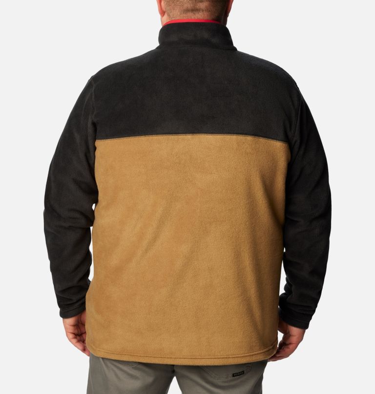 Thumbnail: Men's Steens Mountain Half Snap Fleece Pullover - Big, Color: Delta, Black, Mountain Red, image 2