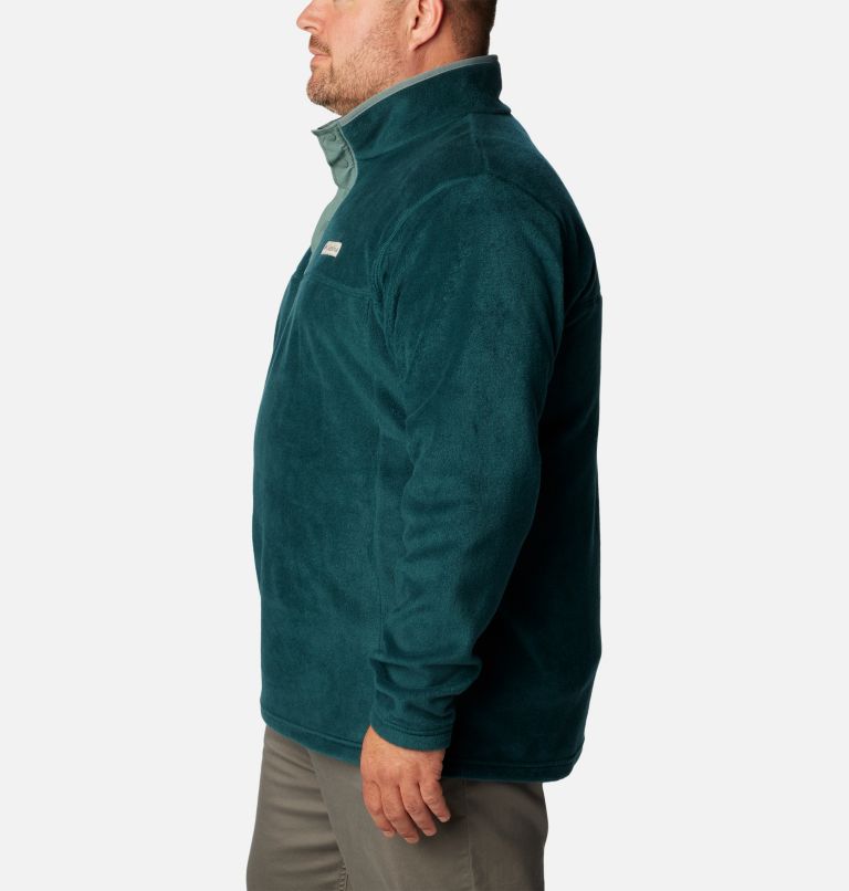Thumbnail: Men's Steens Mountain Half Snap Fleece Pullover - Big, Color: Night Wave, Metal, image 3