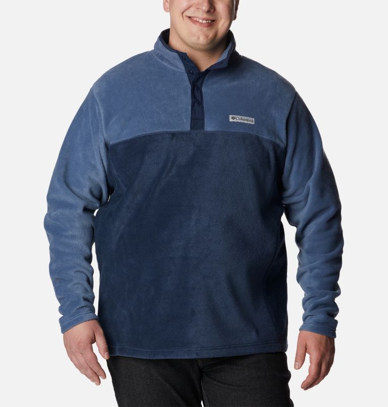 Men's Steens Mountain Half Snap Fleece Pullover - Big, Color: Collegiate Navy, Dark Moutain