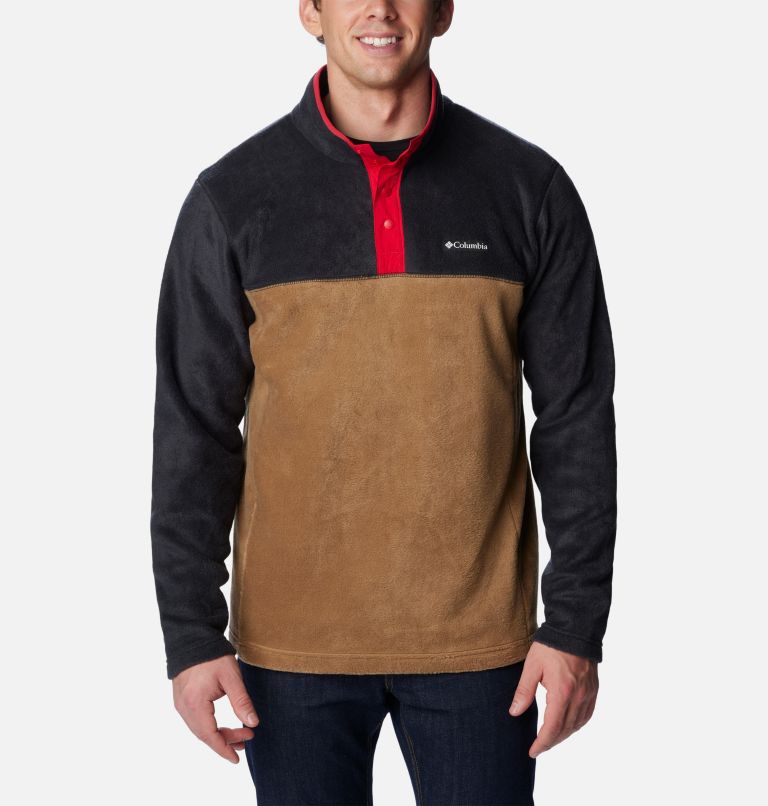 Men's Steens Mountain Half Snap Fleece Pullover - Tall, Color: Delta, Black, Mountain Red, image 1