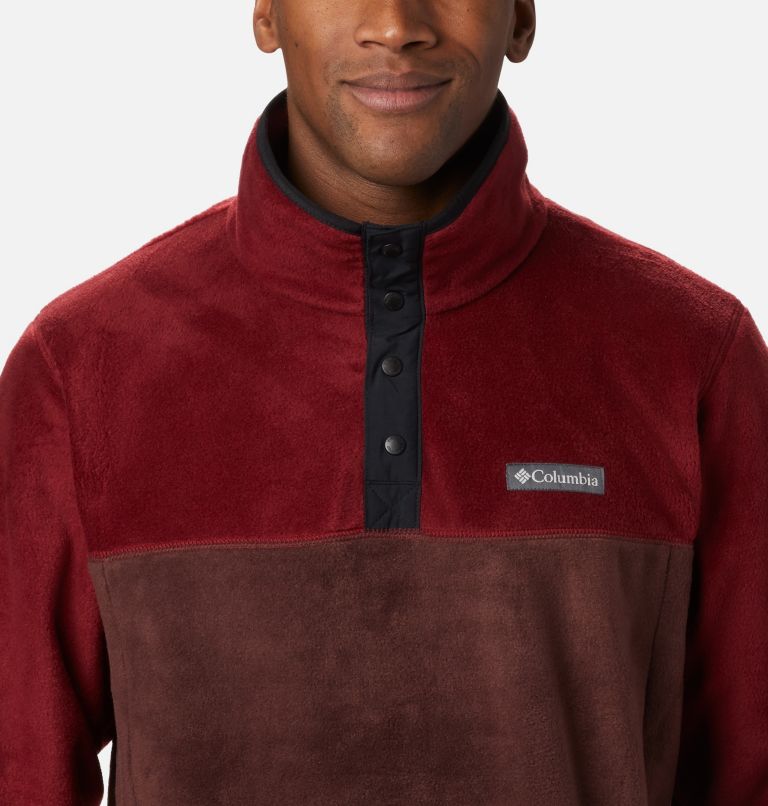 Thumbnail: Men's Steens Mountain Half Snap Fleece Pullover - Tall, Color: Red Lodge, Red Jasper, Black, image 4