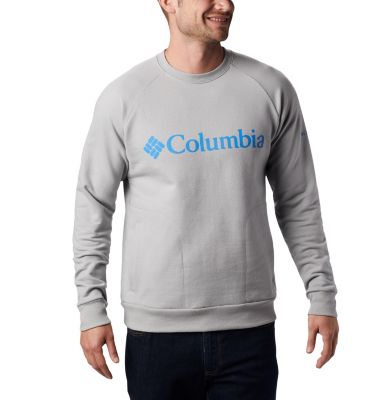 Maglietta girocollo Lodge&trade; da uomo Columbia Lodge&trade; Crew | 160 | S, Columbia Grey Heather, Azure Blue, front