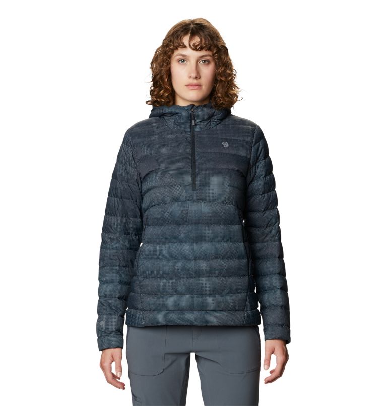 Women's Rhea Ridge/2 Pullover, Color: Dark Storm Woven Print, image 1