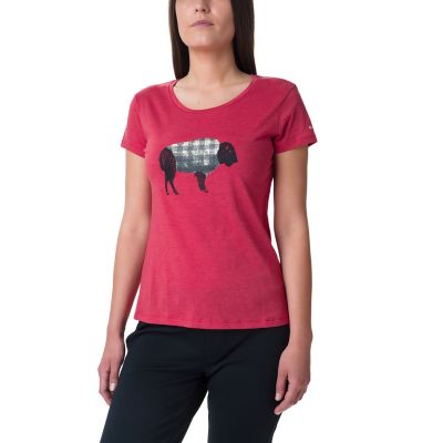 Women's Outer Bounds Short Sleeve T-Shirt Outer Bounds&trade; SS Tee | 191 | L, Daredevil Heather, Buffalo Check, front
