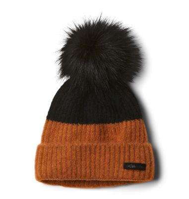 Unisex Winter Blur&trade; Pom Pom Beanie Winter Blur&trade; Pom Pom Beanie | 607 | O/S, Black, Caramel, front
