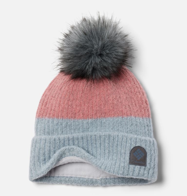 Winter Blur Pom Pom Beanie, Color: Cirrus Grey, Pink Agave, image 2