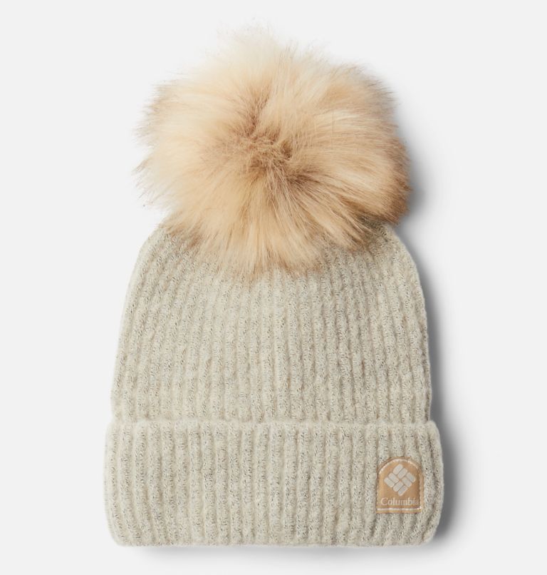 Unisex Winter Blur Pom Pom Beanie, Color: Chalk, image 1