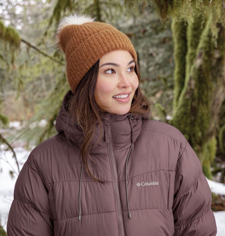 Winter Blur Pom Pom Beanie, Color: Camel Brown, image 3
