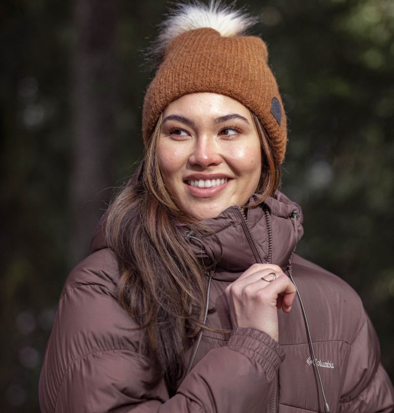 Winter Blur Pom Pom Beanie, Color: Camel Brown, image 4
