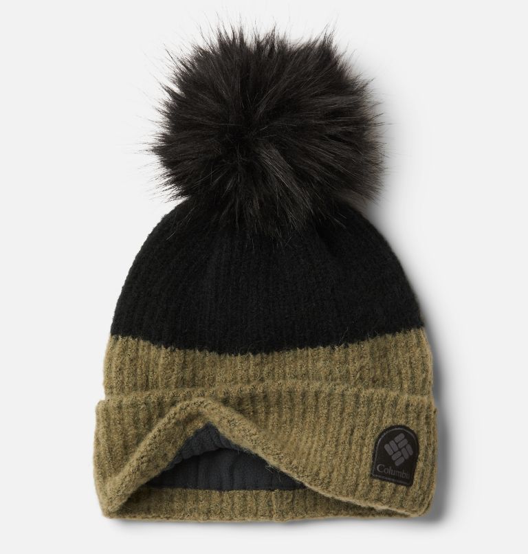 Winter Blur Pom Pom Beanie | 397 | O/S, Color: Stone Green, Black, image 2