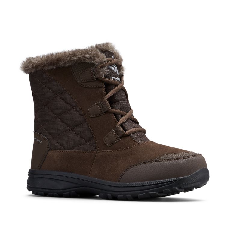 Thumbnail: Women's Ice Maiden Shorty Boot, Color: Cordovan, Columbia Grey, image 2