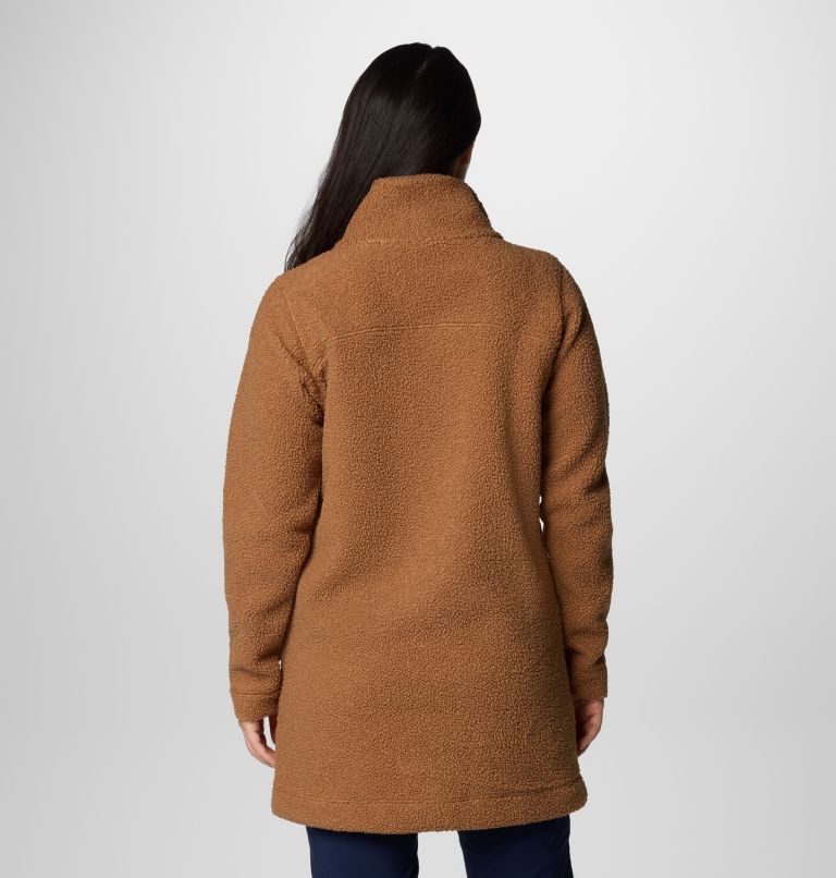 Women's Panorama Long Jacket, Color: Camel Brown, image 2