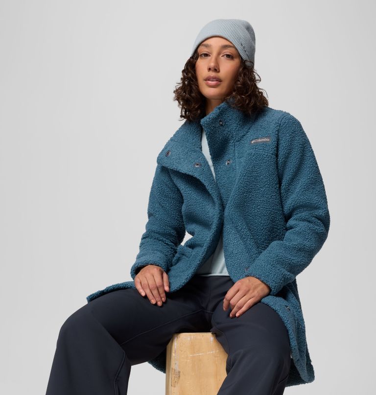 Women's Panorama Long Jacket, Color: Everblue, image 7
