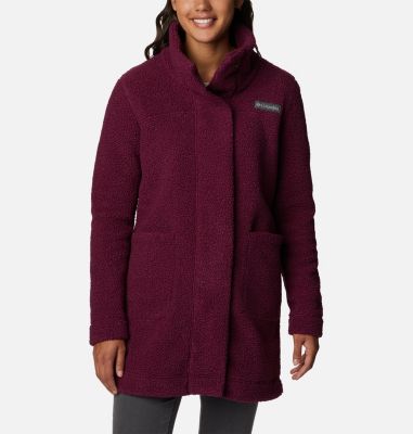 Long fleece jacket womens hot sale