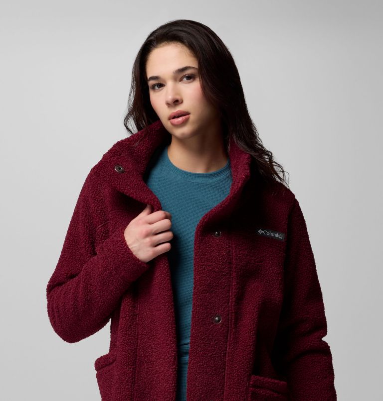 Women's Panorama Long Jacket, Color: Rich Wine, image 6