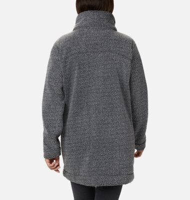 Women's Panorama Long Fleece Coat Panorama&trade; Long Jacket | 010 | L, Charcoal Heather, back