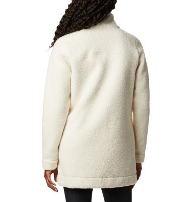 Women's Panorama Long Fleece Coat Panorama&trade; Long Jacket | 010 | L, Chalk, back