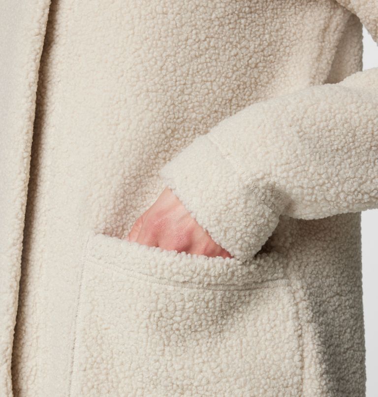 Women's Panorama Long Sherpa Fleece Jacket, Color: Dark Stone, image 6