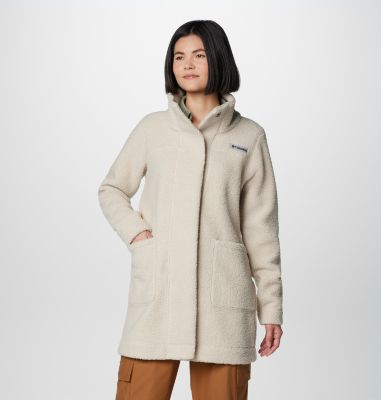 Women's Panorama Long Sherpa Fleece Jacket, Color: Dark Stone, image 1