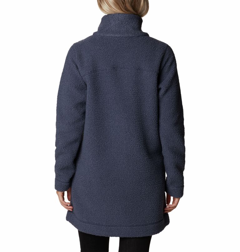 Thumbnail: Women's Panorama Long Fleece Coat, Color: Nocturnal, image 2