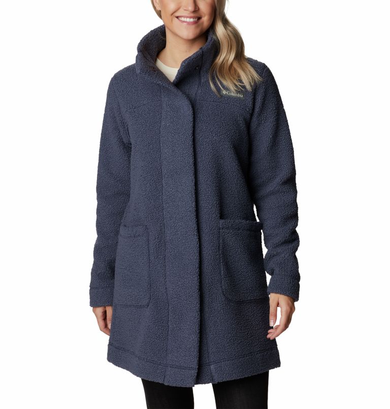 Thumbnail: Women's Panorama Long Fleece Coat, Color: Nocturnal, image 1