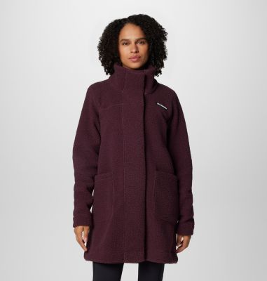 Women's Panorama Long Sherpa Fleece Jacket, Color: Moonvista, image 1