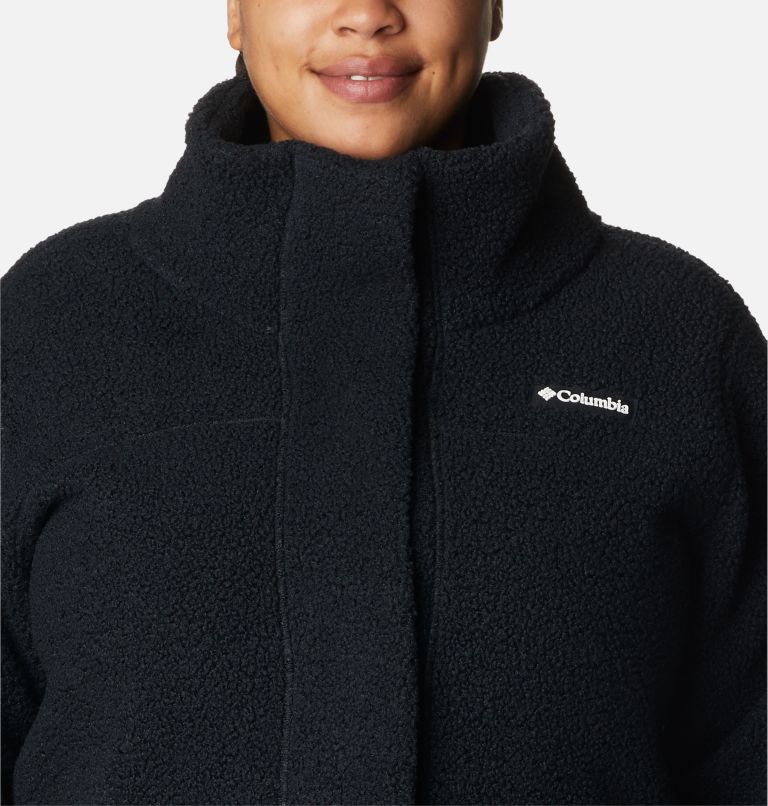 Women's Panorama Long Jacket - Plus Size, Color: Black