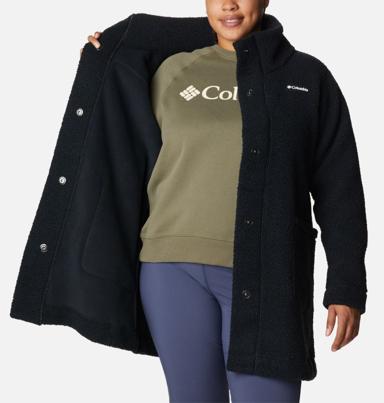 Thumbnail: Women's Panorama Long Jacket - Plus Size, Color: Black, image 5