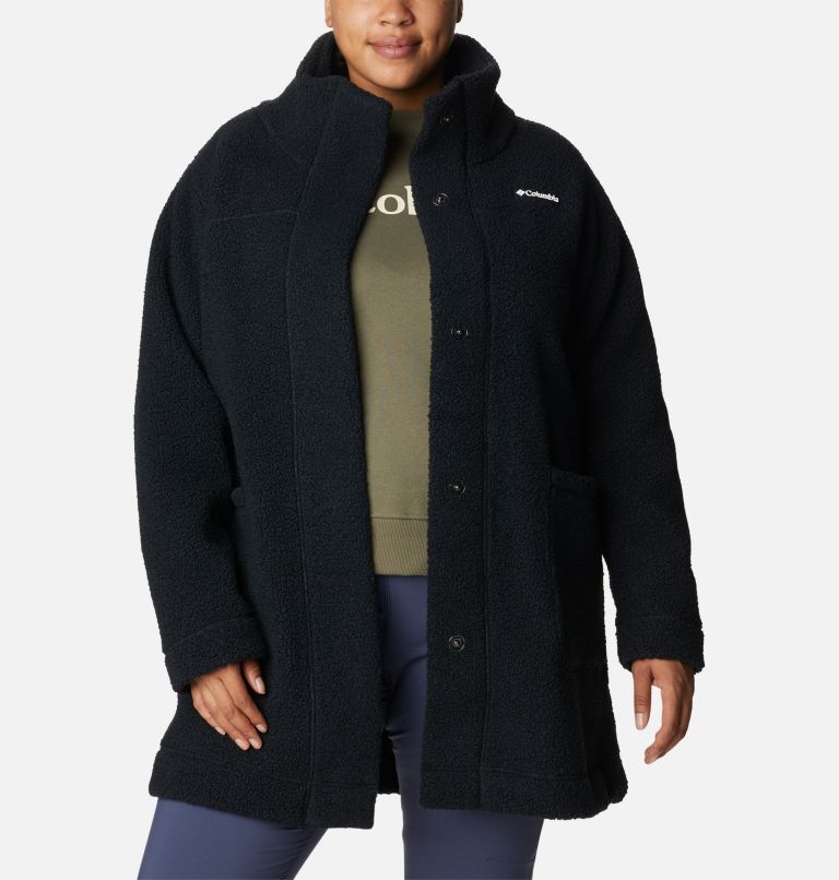 Thumbnail: Women's Panorama Long Jacket - Plus Size, Color: Black, image 6