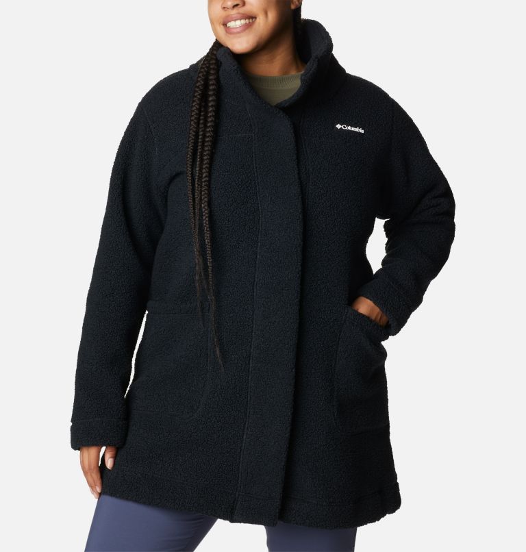 Women's Panorama Long Jacket - Plus Size, Color: Black, image 1