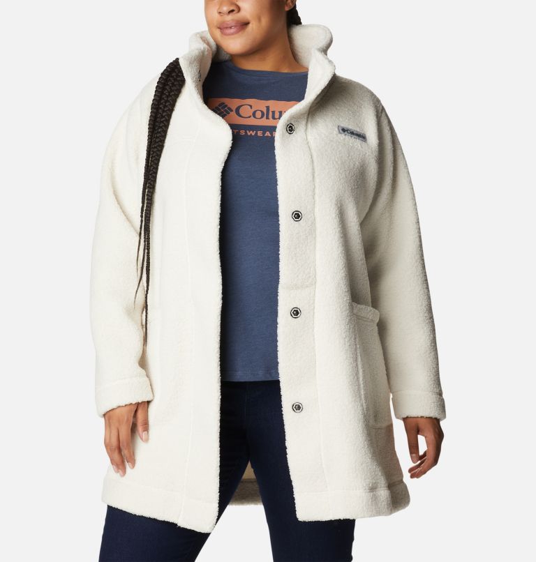 Thumbnail: Women's Panorama Long Jacket - Plus Size, Color: Chalk, image 6