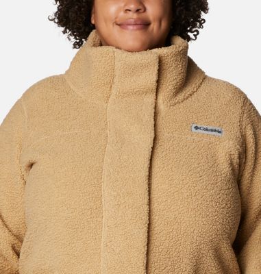 columbia women's panorama long jacket sherpa fleece