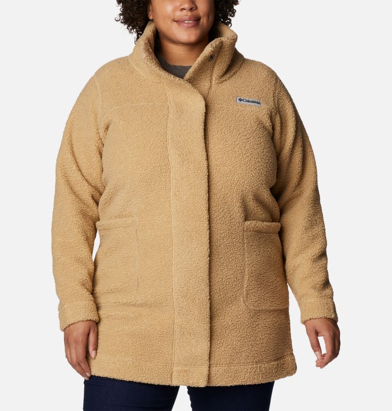 Thumbnail: Women's Panorama Long Jacket - Plus Size, Color: Beach, image 1