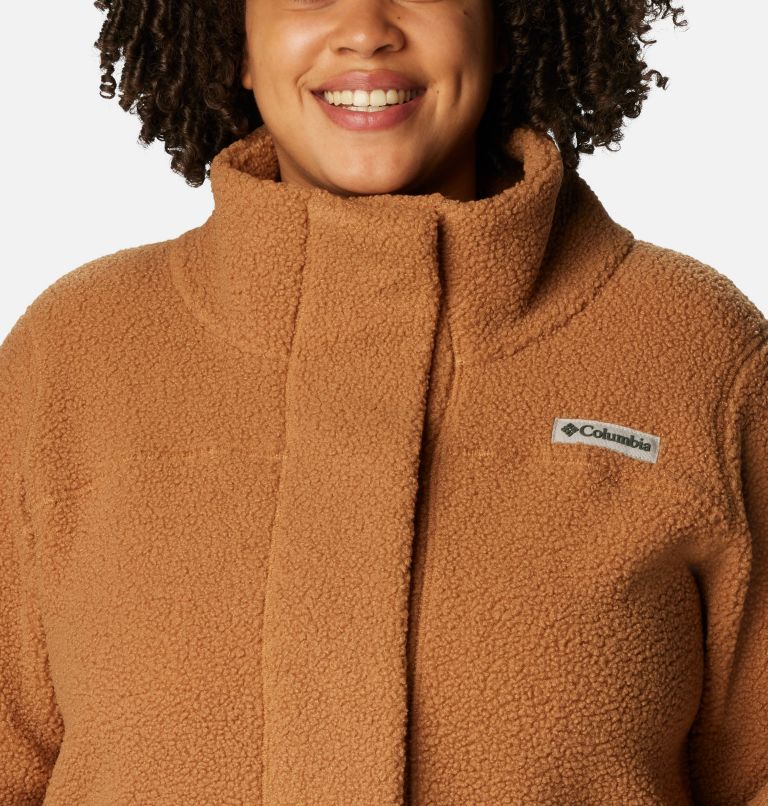 Women's Panorama Long Jacket - Plus Size, Color: Camel Brown, image 4